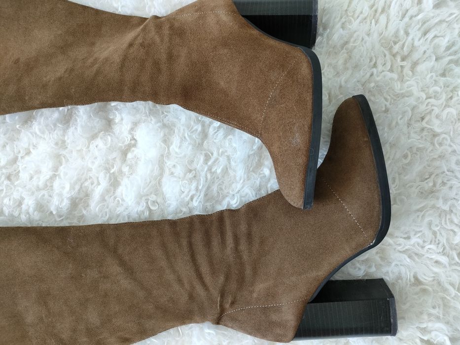 Сапоги Zara замшевые