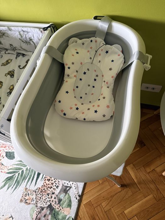 Cadita pliabila bebelus + suport din metal