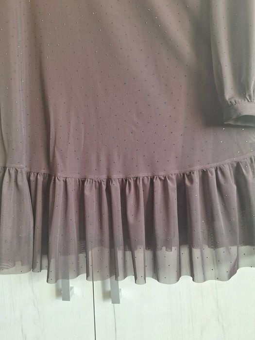 ZARA Рокля тюл с камъчета