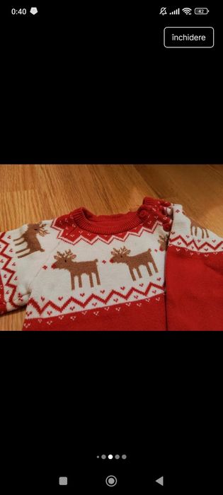 Set Craciun marimea 68, marca C&A, 3 piese