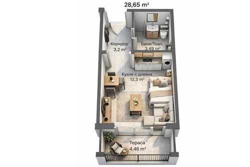 Продава се Едностаен апартамент в Търговище, Център - 35 кв.м за 1315 €/кв.м - Снимка #10