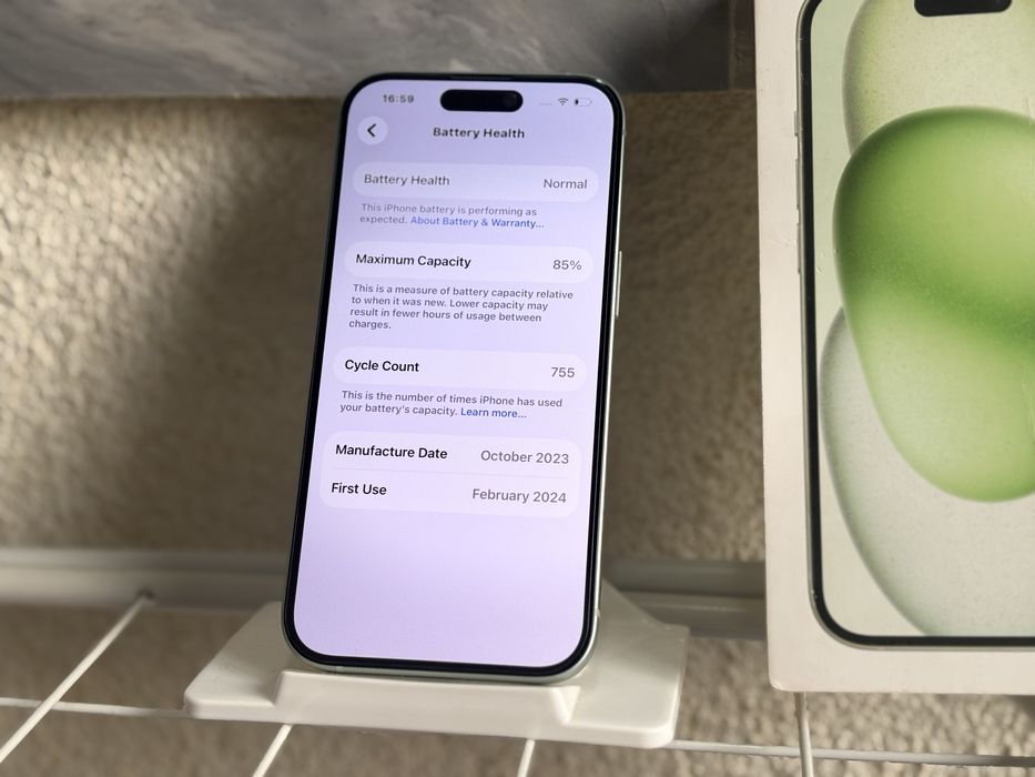 IPhone 15 128GB  Green - като нов