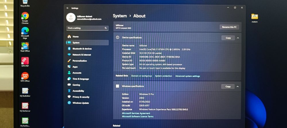 MSI gaming Noutbook 32 ram 2,5 TB SSD 6 GB Videokarta 17,3 monitor