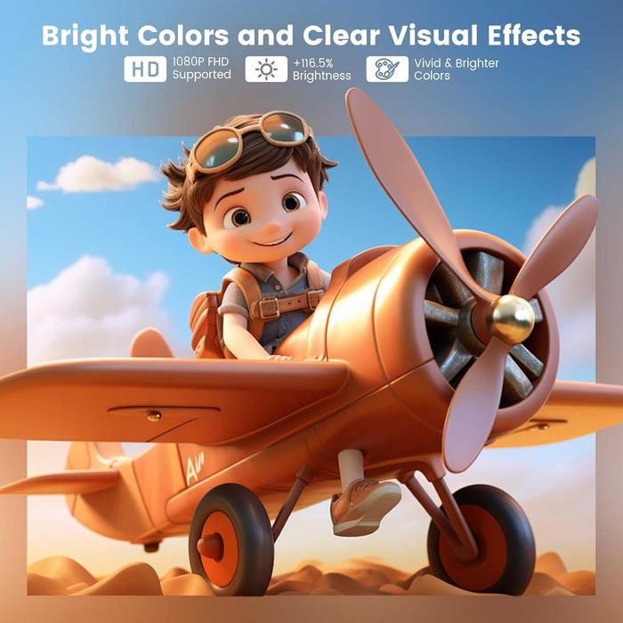 Преносим мини проектор, WIFI 6 и Bluetooth, 4K 1080P, автофокус