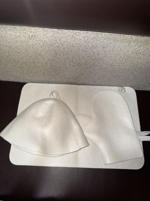 Банный Набор : Шапка, Руковица , Коврик