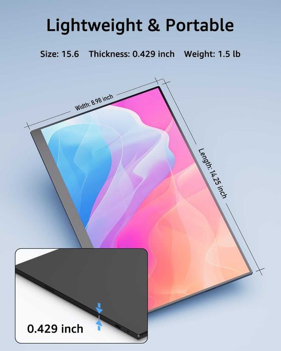 Преносим монитор Yodoit 15.6 FHD USB-C HDMI