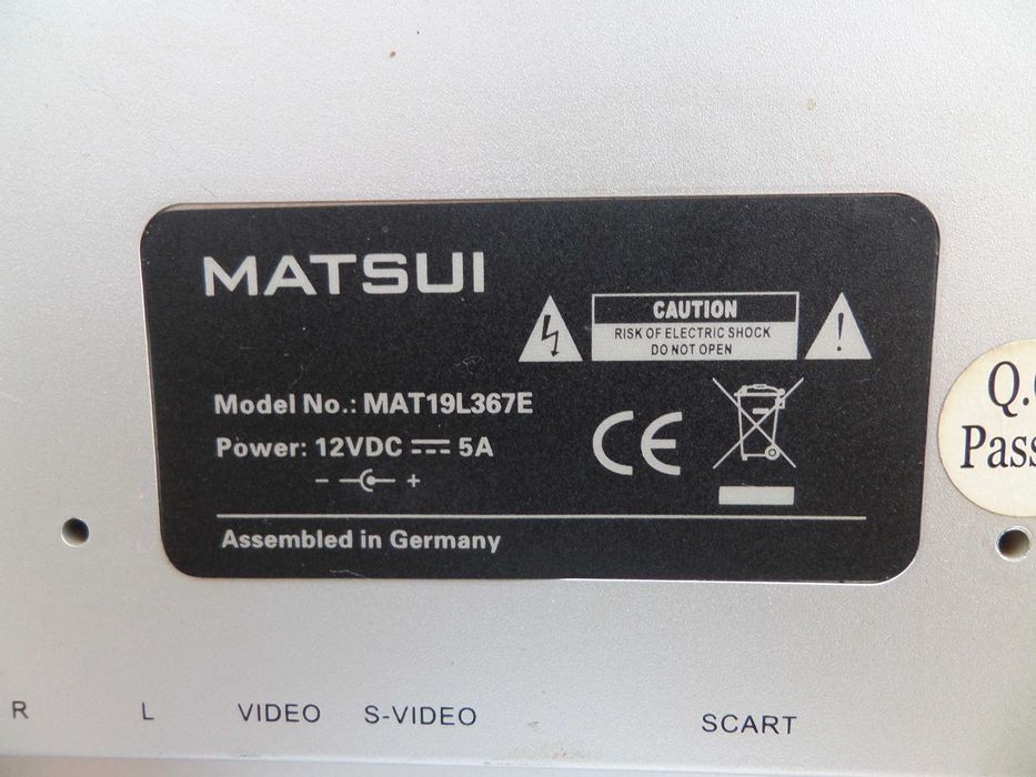 Televizor la 12 volti Matsui, functional cu telecomanda, Germania