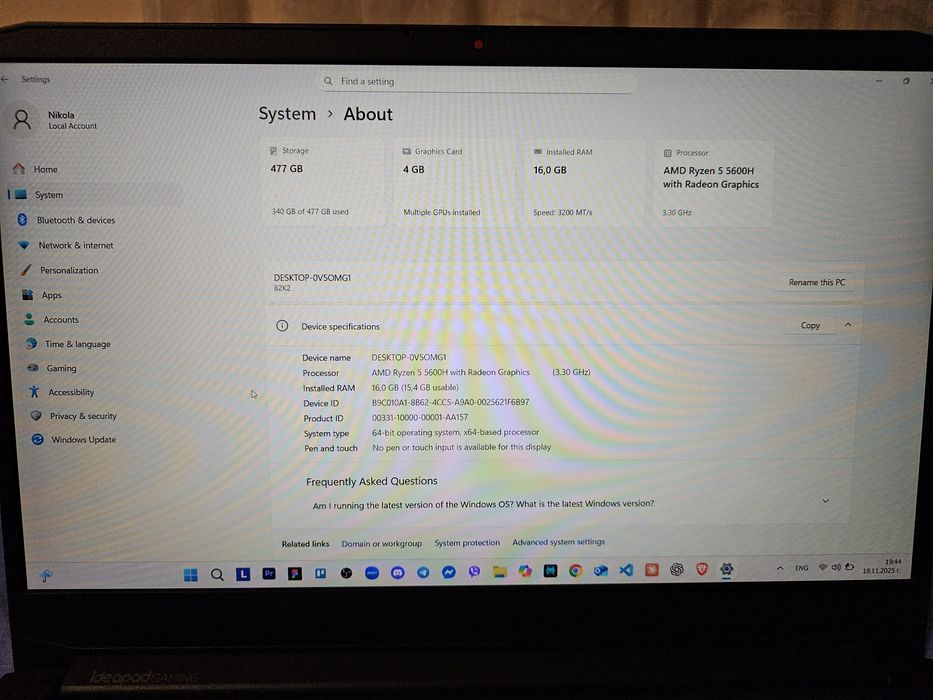 Lenovo ideapad gaming 3