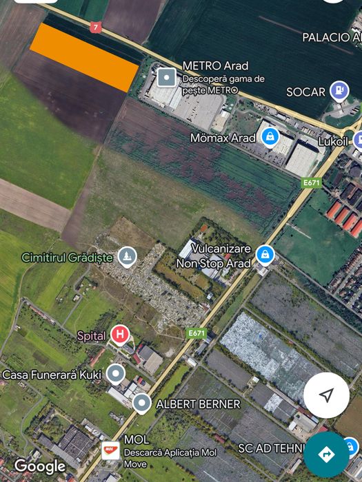 Teren intravilant centura gradiste langa Momax,Metro