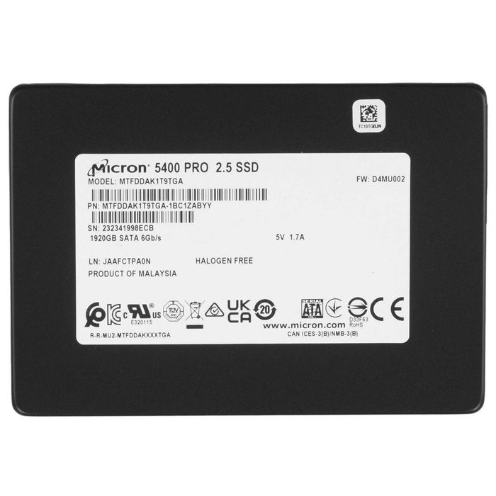 1920 ГБ Серверный SSD Micron 5400 PRO