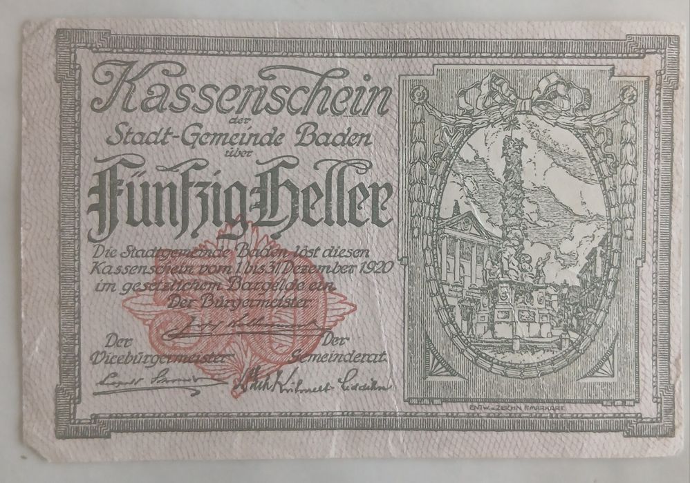 50 Heller din 1920