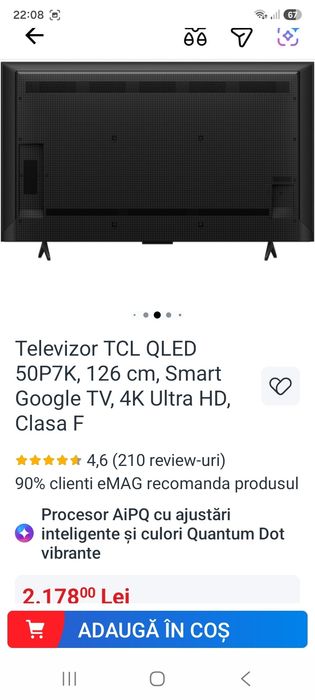 Vand qled tv 50"