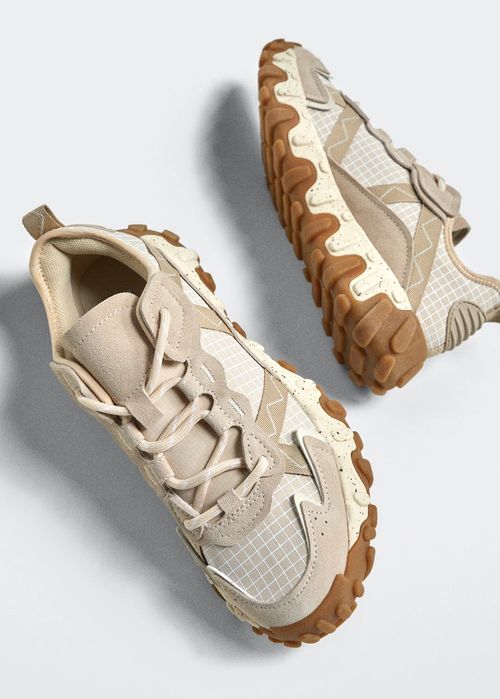 Кроссовки Mango кожа/текстиль