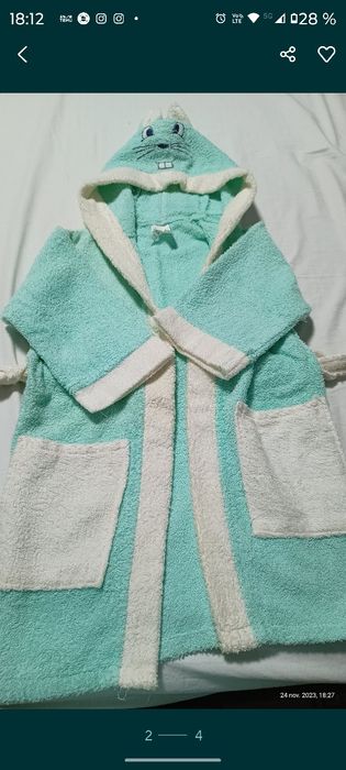 Halat de baie pentru copii, bumbac