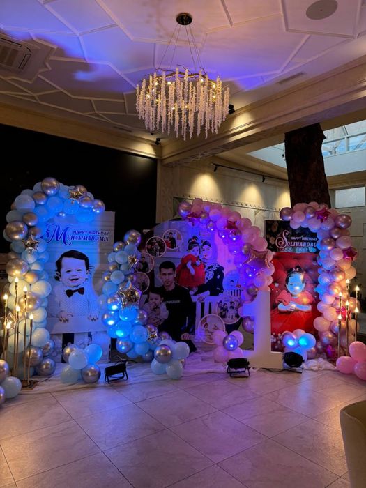 Kalonka sahna svetamuzika ekran sharik mishka afarmleniya ferverk dim