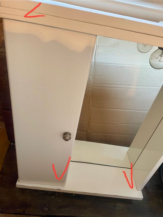 Мебели за баня - горен шкаф и полуконзола