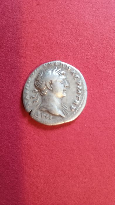 Moneda romana argint Traian dupa cucerirea Daciei (106 d.Hr.)