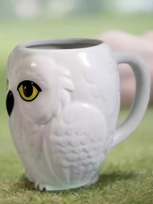 Белая Кружка Сова Букля из Гарри Поттера детская кружка с приколом