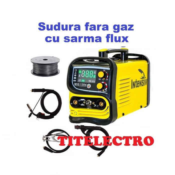 Aparat sudura MIG 130d INTENSIV fara gaz + sarma flux 0.8mm 1kg
