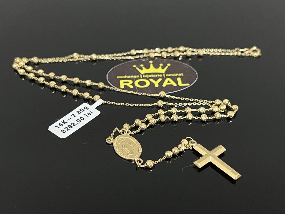 Bijuteria Royal CB : Lant metanie aur 14k 585  7,30 gr