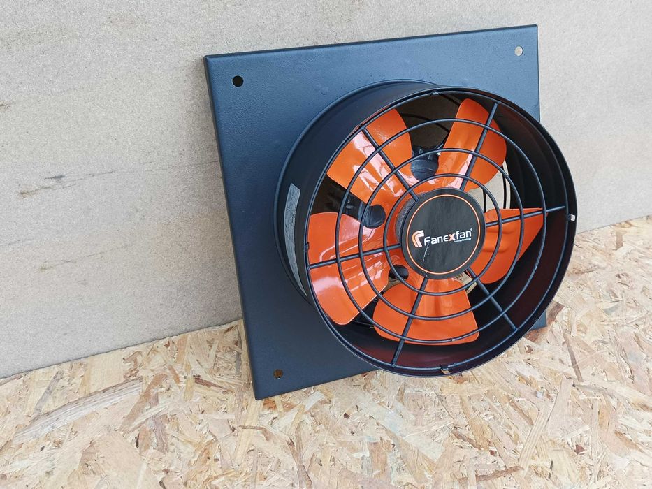 Осов вентилатор ф250, дебит 1300 m3/h, квадратен фланец