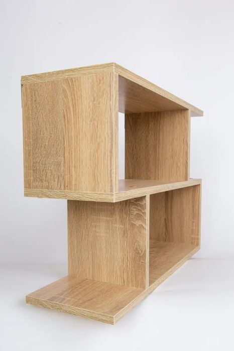 Zamonaviy zigzag devor polkasi | Kitob va dekor uchun