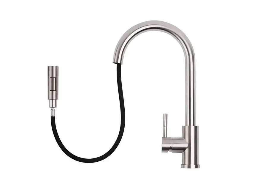 Инокс Смесител за кухненска мивка с изтегляща BBM_F72M  режим 9700 Pro