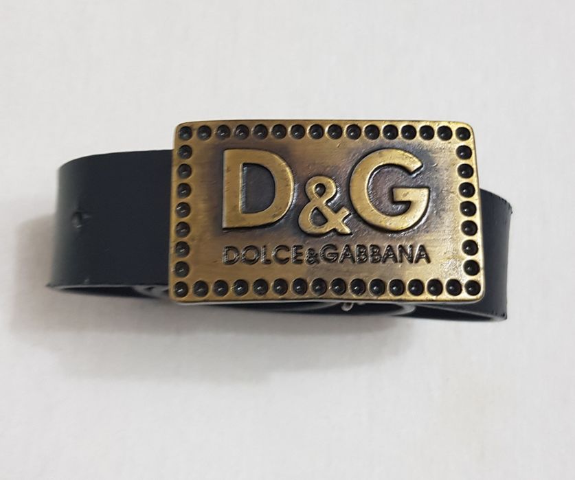Curea D&G reglabilă centura Dolce Gabbana piele naturală neagră, alamă