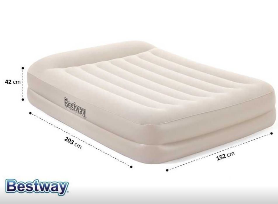 Кровать надувной-203x152x42 см Bestway67696 Насос и Доставка бесплатно
