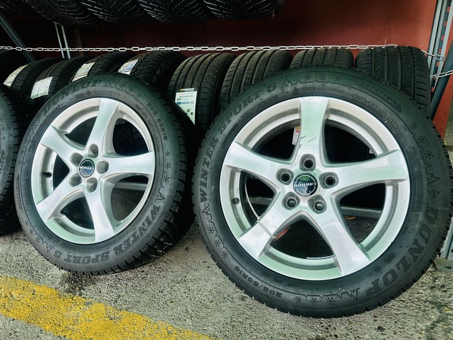 Jante Borbet 16 5x112 VAG VW AUDi SKODA SEAT | 205/55 R16 91H Dunlop