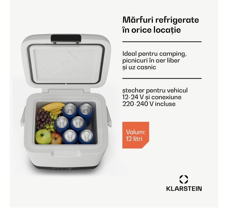 SwiftFrost 12L Compresor Frigider Camping Alb