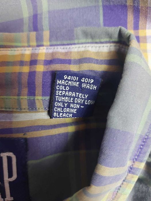 Cămașă GAP, carouri, 100% bumbac, casual, mărimea M, potrivita pt XL