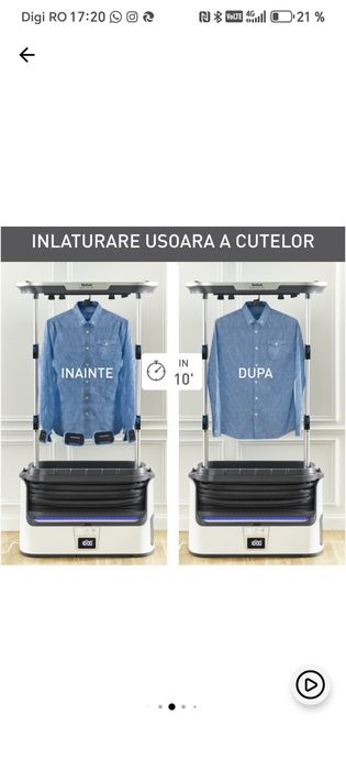 Vand aparat vertical automat cu aburi, Tefal