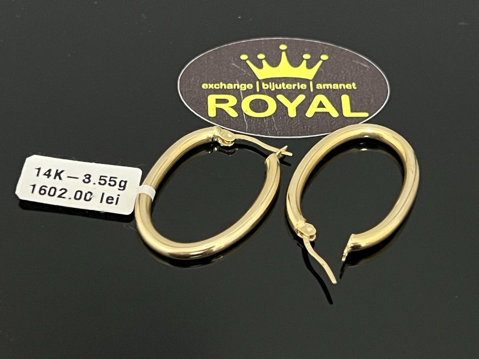 Bijuteria Royal CB : Cercei dama aur 14K 585 3,55 grame