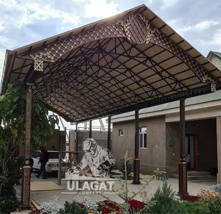 Ангар, навес, перила, качеля, ограждение