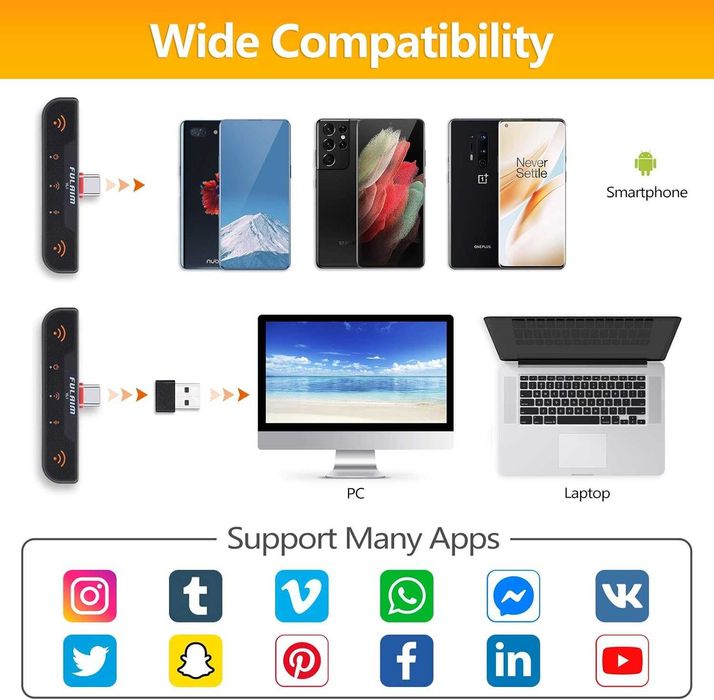 Sistem microfoane lavaliera FULAIM VL1,android,pc,laptop,negru,sigilat