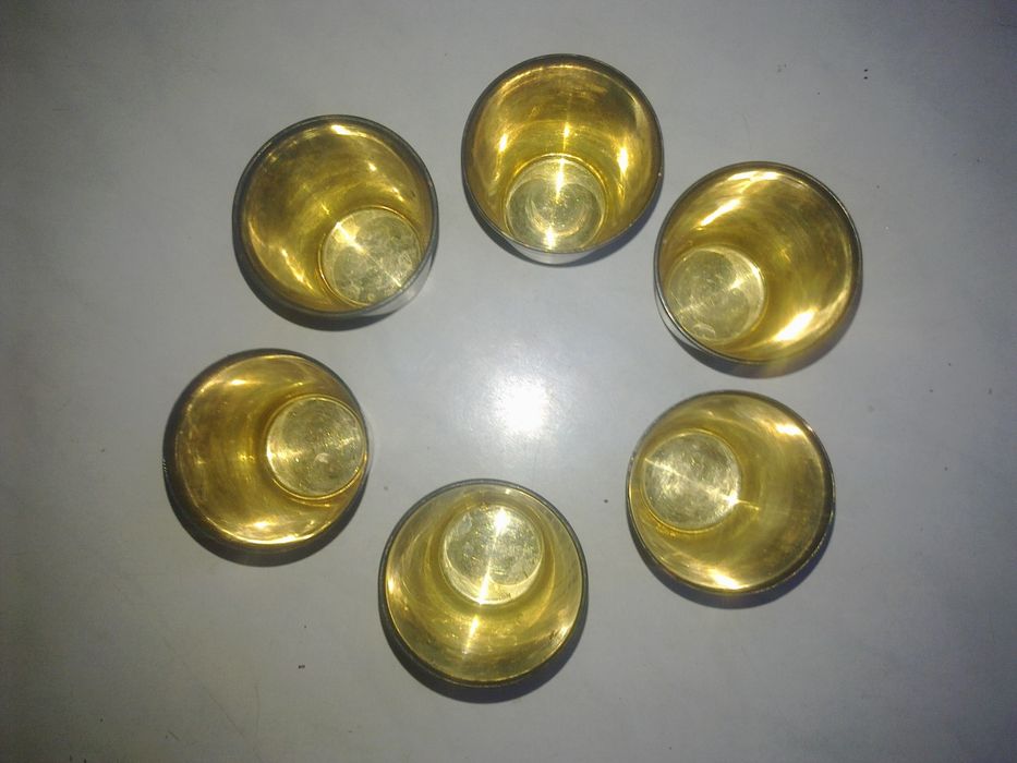 Рюмки  с позолотой