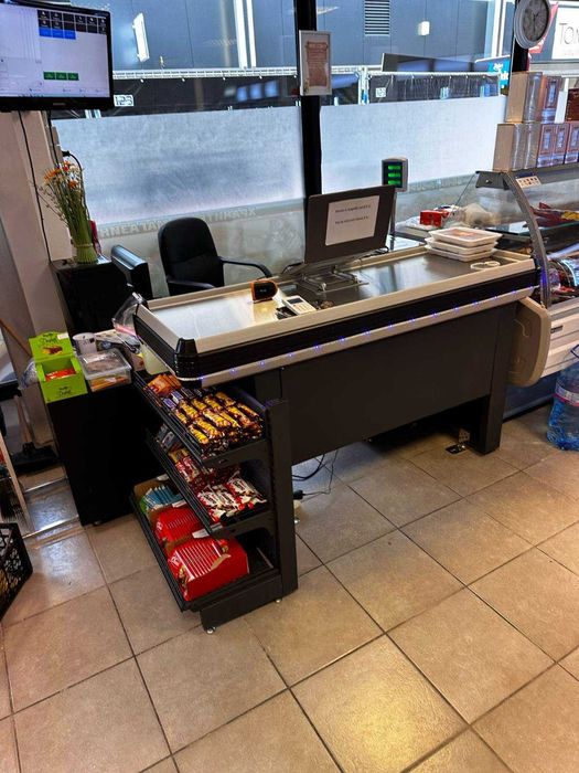 НОВО! Налични Касови модули / Каса за магазин 220cm. тъмно сив