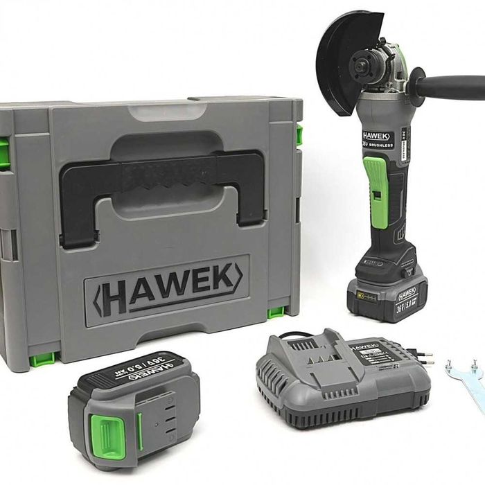 Акумулаторен безчетков ъглошлайф 36V 5,0Ah HAWEK