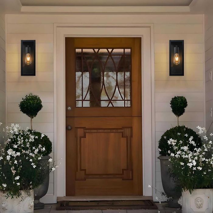 FTL Външно стенно осветление, матово черно, стъклени абажури, IP44