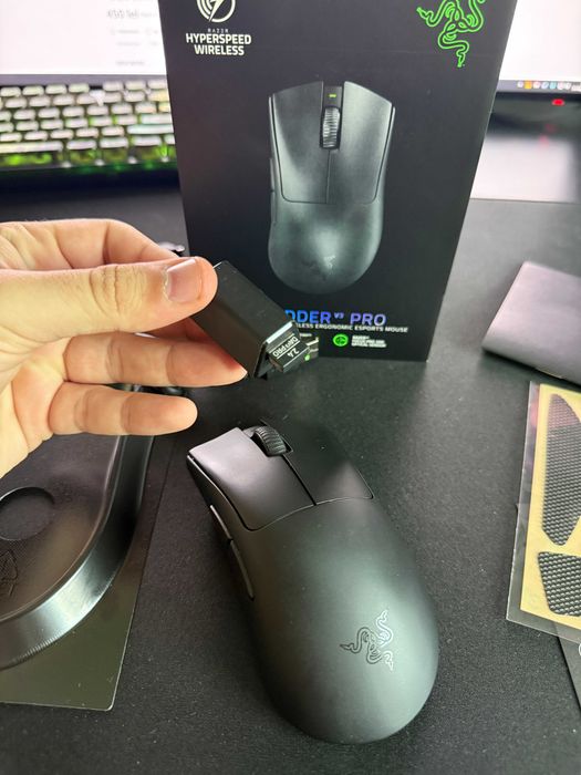Mouse gaming wireless Razer DeathAdder V3 Pro, 30k DPI, Negru