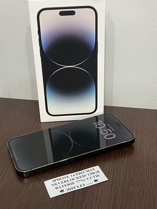 Amanet Royal CB: Iphone 14 pro max 128gb neverlocked baterie 77 cutie