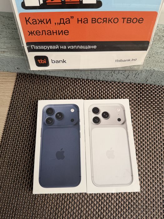 НОВИ! 1TB*iPhone 17 Pro 56€/м TBI SILVER Deep BLUE айфон 17 про син / Blue / SILVER