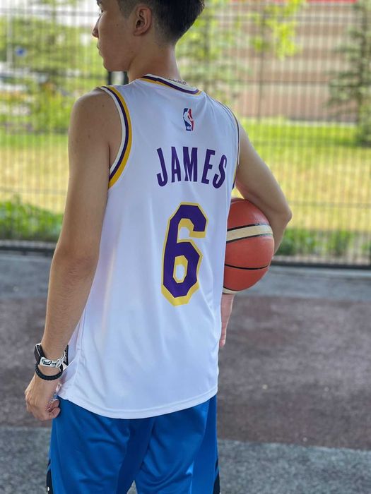 Баскетбольные майки, джерси Lakers форма белые