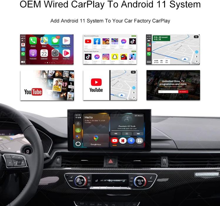 Wireless Android Auto box - din Carplay in Android auto