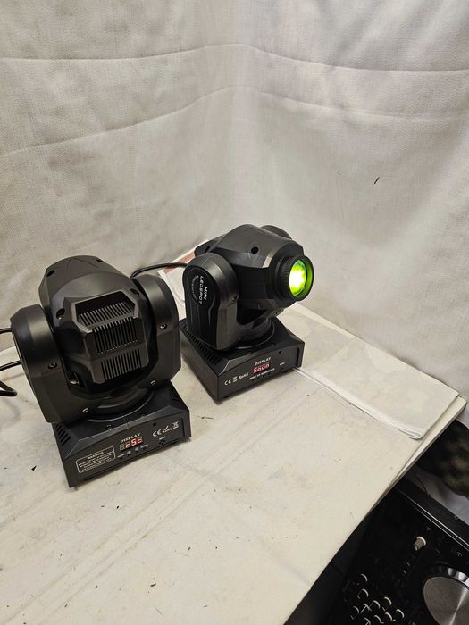 Set 2 Mini Moving Head LED Spot - Proiectoare Lumini Scena, DJ, Party