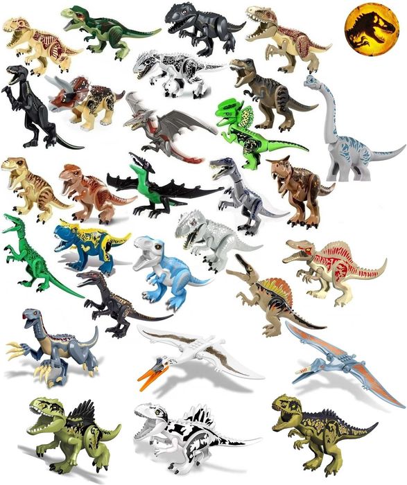 Dinozauri tip Lego de 30cm: Giganotosaurus sau Spinosaurus