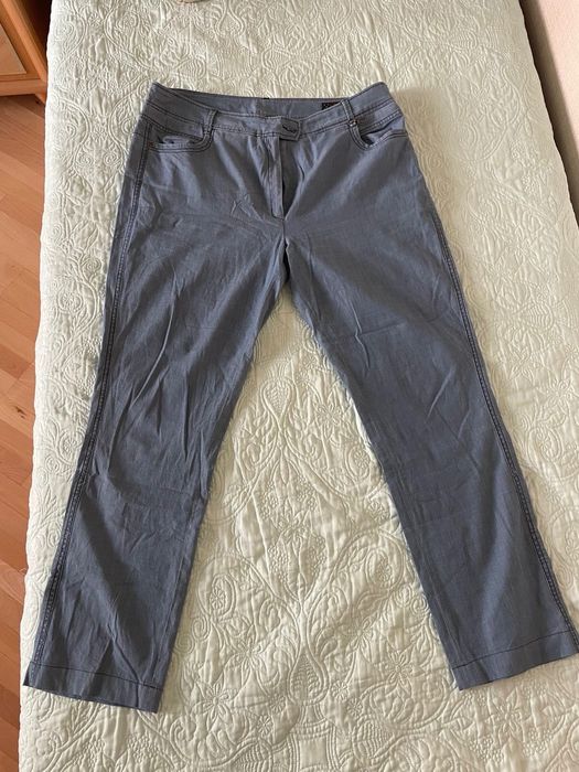 Светъл дънков летен дамски панталон