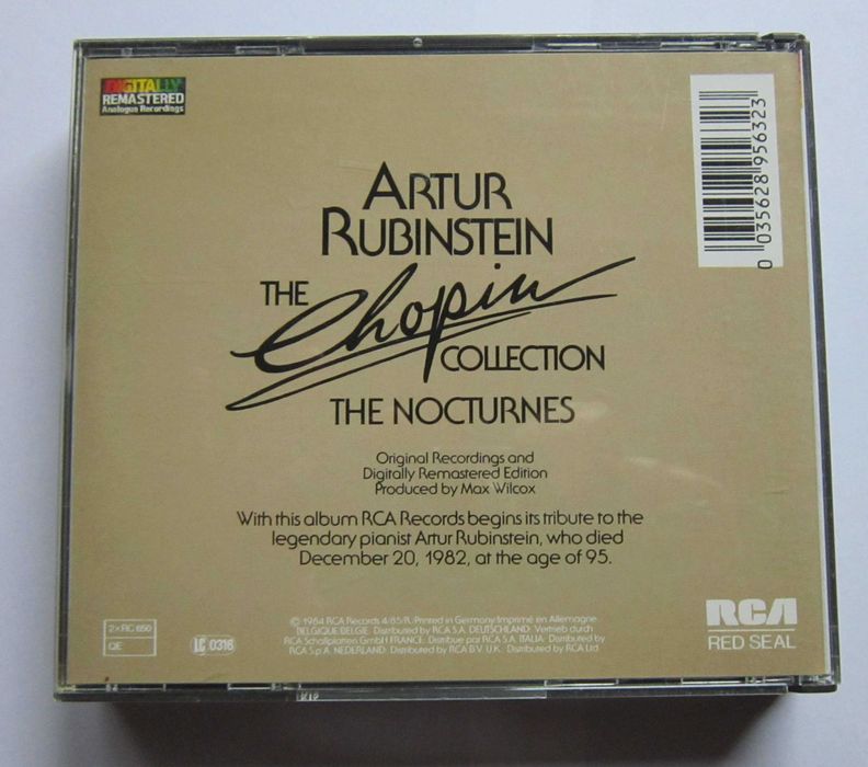cadou rar cd Rubinstein Chopin Collection The Nocturnes, Japonia 1984