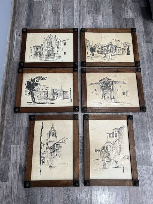 Антикварна картина, 6 бр.